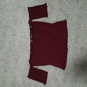 Off The Shoulder Burgundy Top